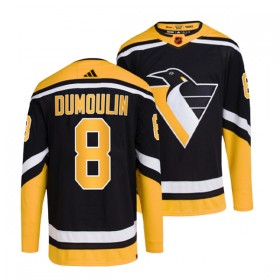 Män Ishockey Pittsburgh Penguins tröja Brian Dumoulin 8 Adidas 2022-23 Svart Reverse Retro 2.0 Authentic